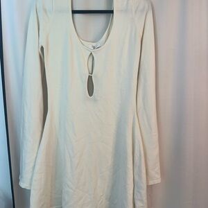 Meshki Cream Long Sleeve Knit Dress NWT